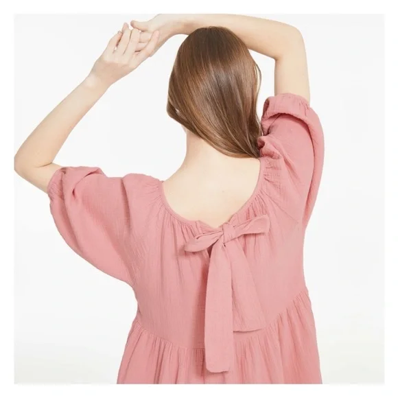 Joe Fresh Pink Midi Dress with Elegant Design - Picture 2 of 8